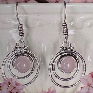 NEW!! Handmade Rose Quartz Earrings